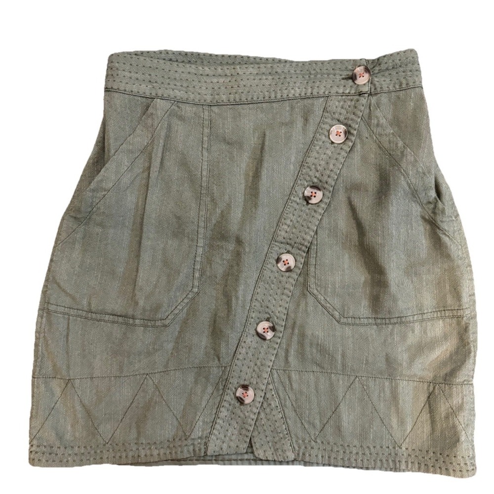 Anthropologie Skirt Womens Small Size 2 Crossover Utility Asymmetric